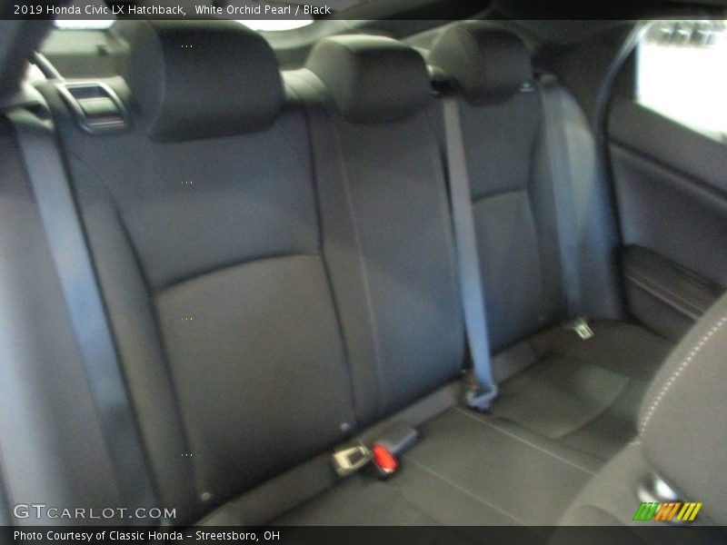 White Orchid Pearl / Black 2019 Honda Civic LX Hatchback
