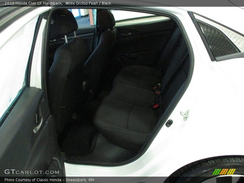 White Orchid Pearl / Black 2019 Honda Civic LX Hatchback