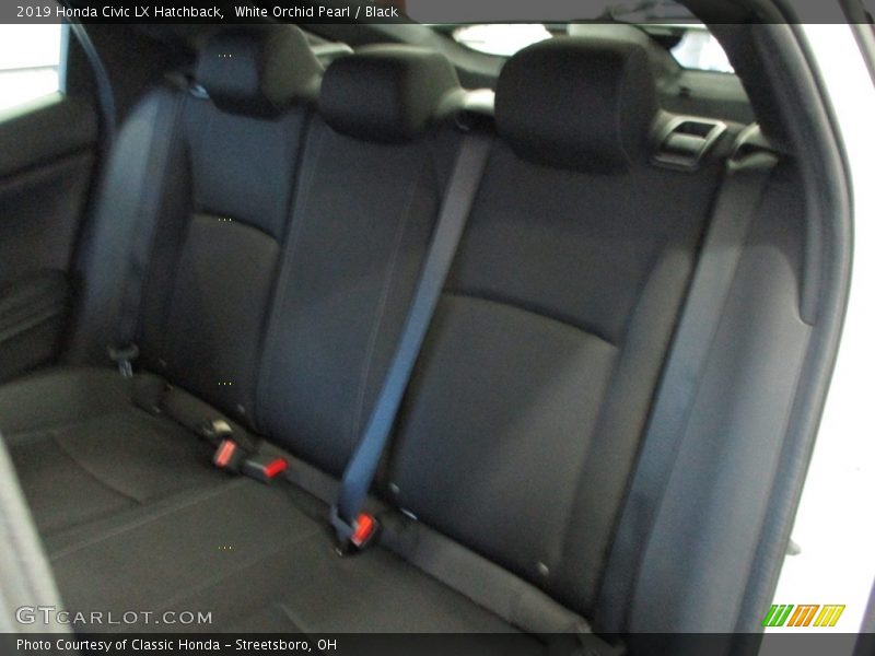 White Orchid Pearl / Black 2019 Honda Civic LX Hatchback