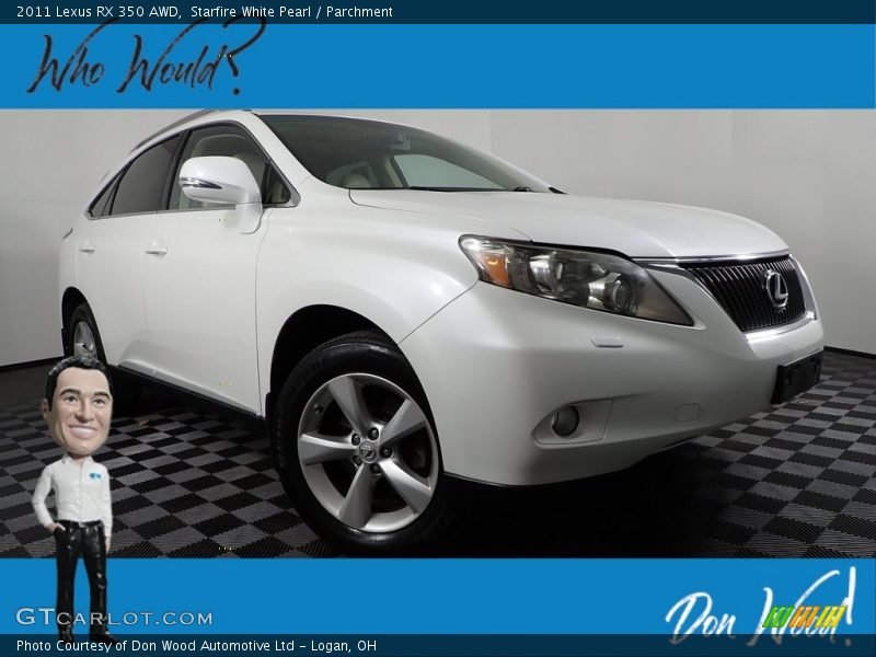 Starfire White Pearl / Parchment 2011 Lexus RX 350 AWD