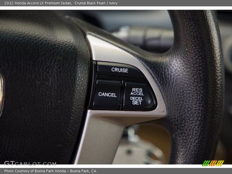 Crystal Black Pearl / Ivory 2012 Honda Accord LX Premium Sedan
