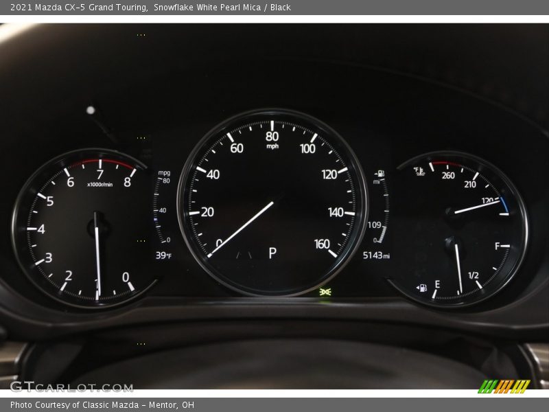 Snowflake White Pearl Mica / Black 2021 Mazda CX-5 Grand Touring