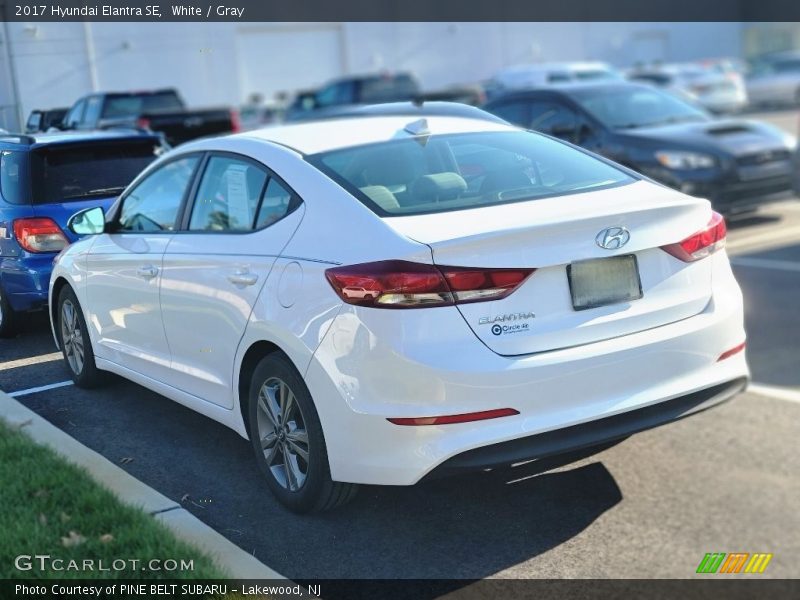 White / Gray 2017 Hyundai Elantra SE