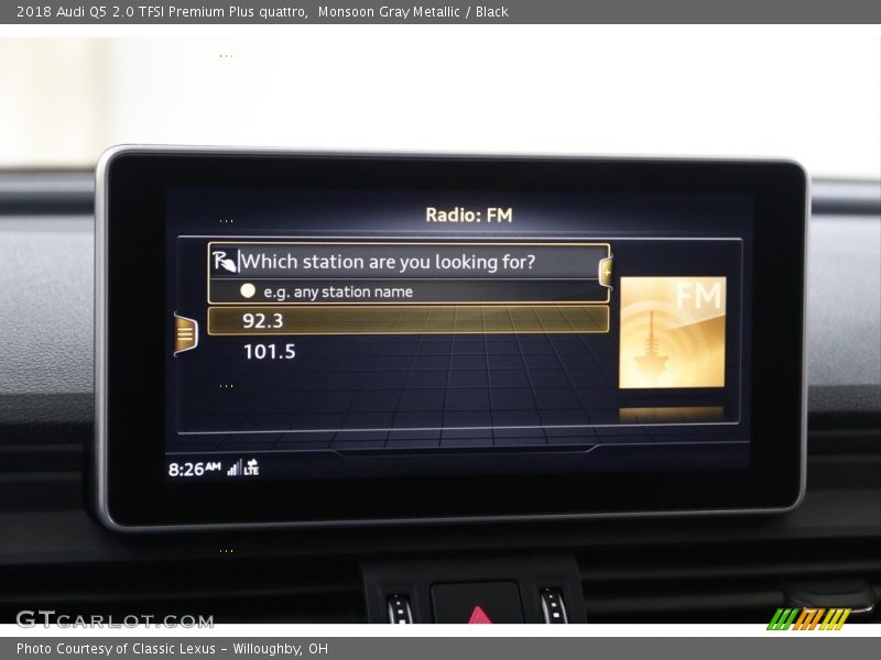 Monsoon Gray Metallic / Black 2018 Audi Q5 2.0 TFSI Premium Plus quattro