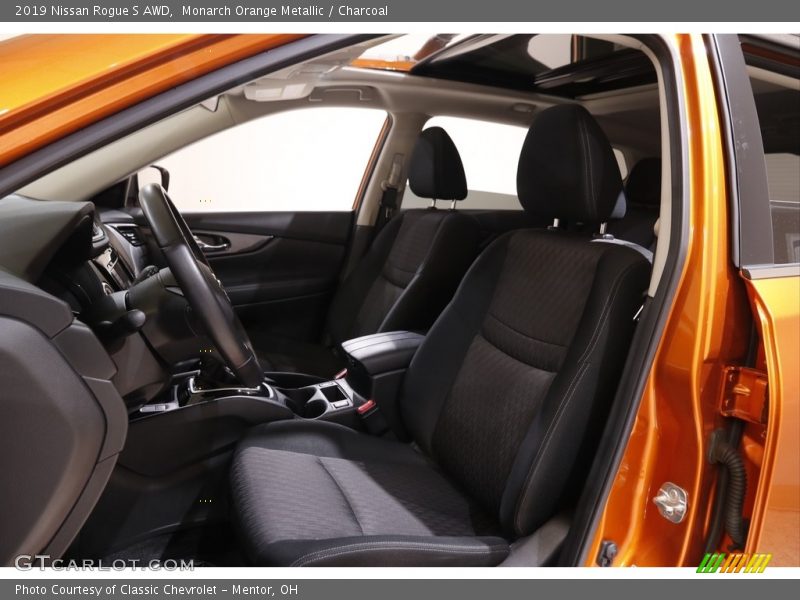 Monarch Orange Metallic / Charcoal 2019 Nissan Rogue S AWD