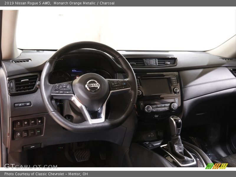 Monarch Orange Metallic / Charcoal 2019 Nissan Rogue S AWD