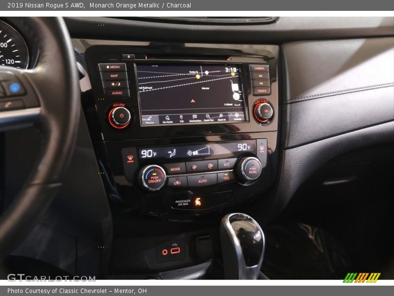 Monarch Orange Metallic / Charcoal 2019 Nissan Rogue S AWD