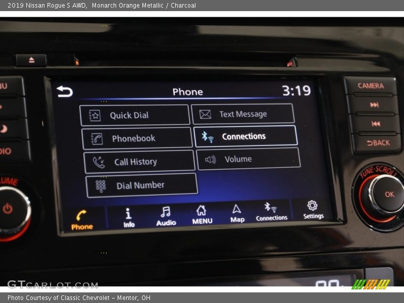 Monarch Orange Metallic / Charcoal 2019 Nissan Rogue S AWD