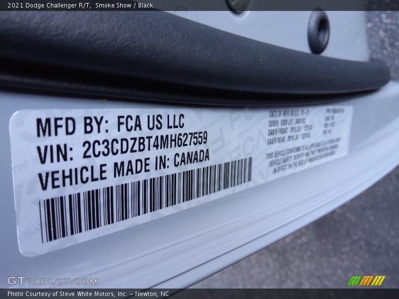 Smoke Show / Black 2021 Dodge Challenger R/T
