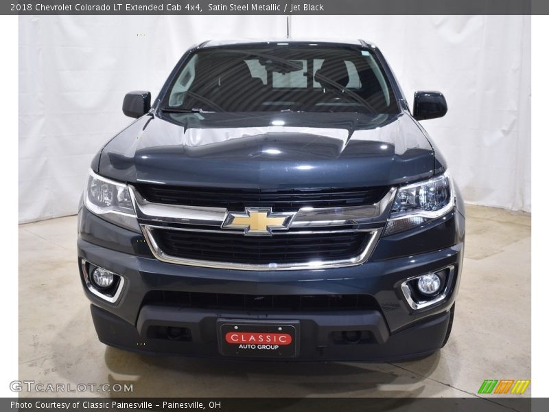 Satin Steel Metallic / Jet Black 2018 Chevrolet Colorado LT Extended Cab 4x4