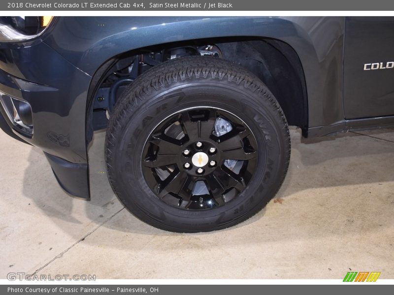 Satin Steel Metallic / Jet Black 2018 Chevrolet Colorado LT Extended Cab 4x4