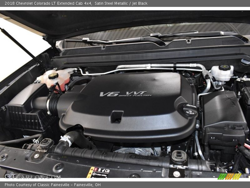 Satin Steel Metallic / Jet Black 2018 Chevrolet Colorado LT Extended Cab 4x4