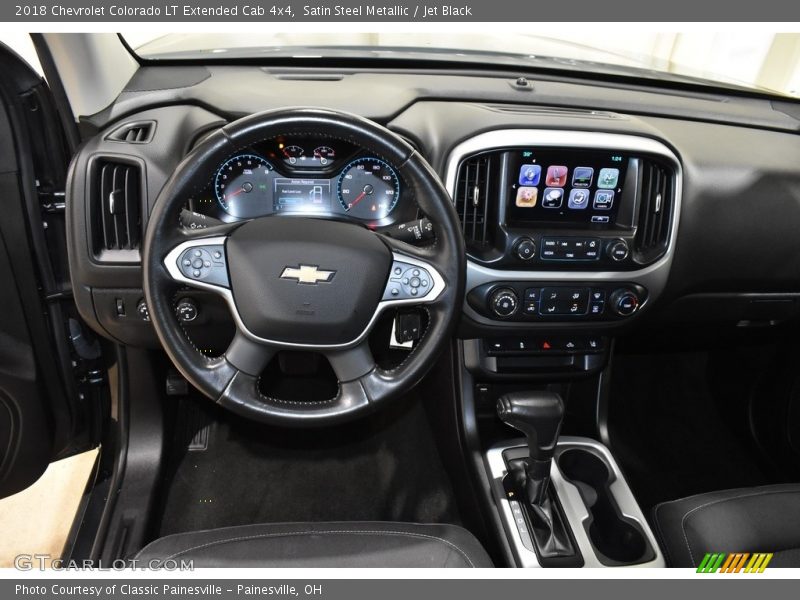 Satin Steel Metallic / Jet Black 2018 Chevrolet Colorado LT Extended Cab 4x4