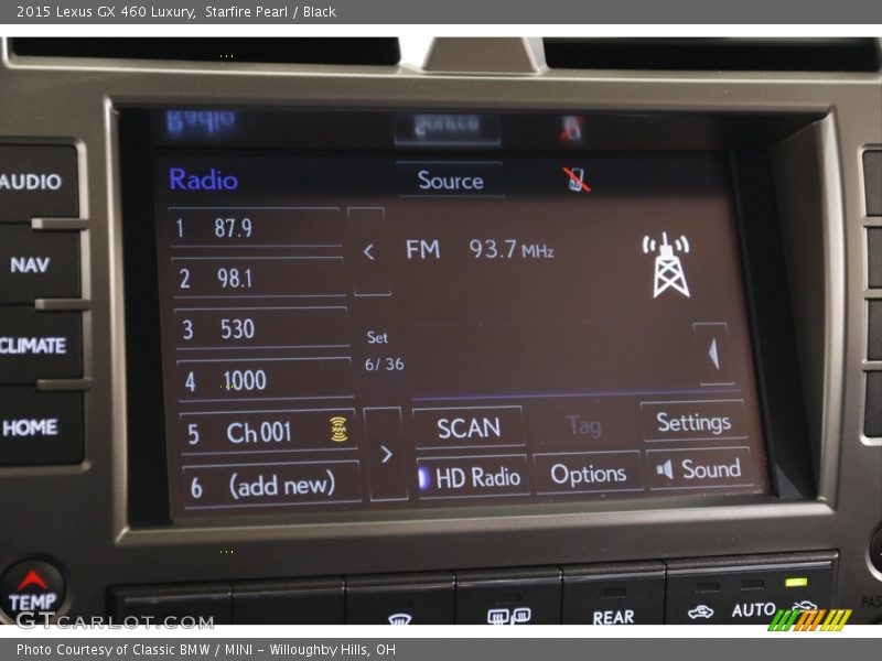 Starfire Pearl / Black 2015 Lexus GX 460 Luxury