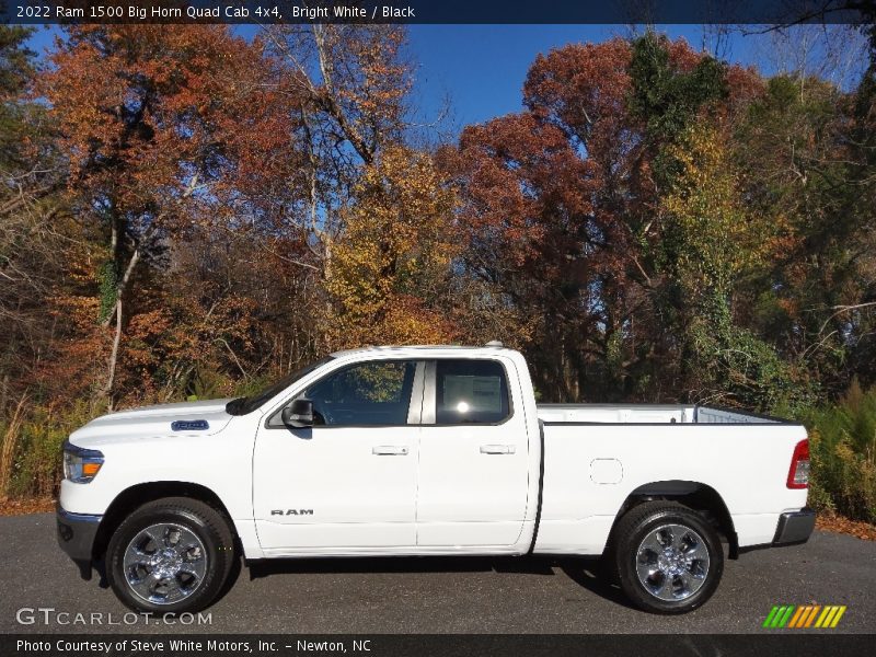Bright White / Black 2022 Ram 1500 Big Horn Quad Cab 4x4