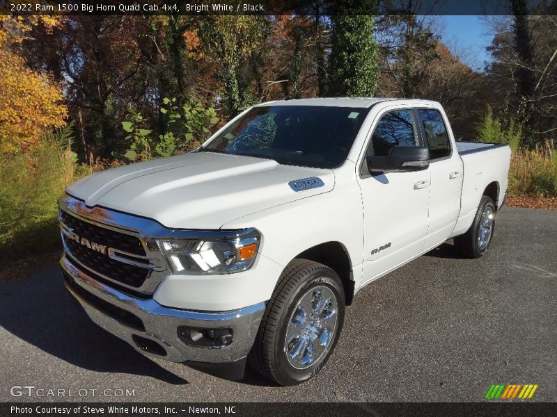 Bright White / Black 2022 Ram 1500 Big Horn Quad Cab 4x4