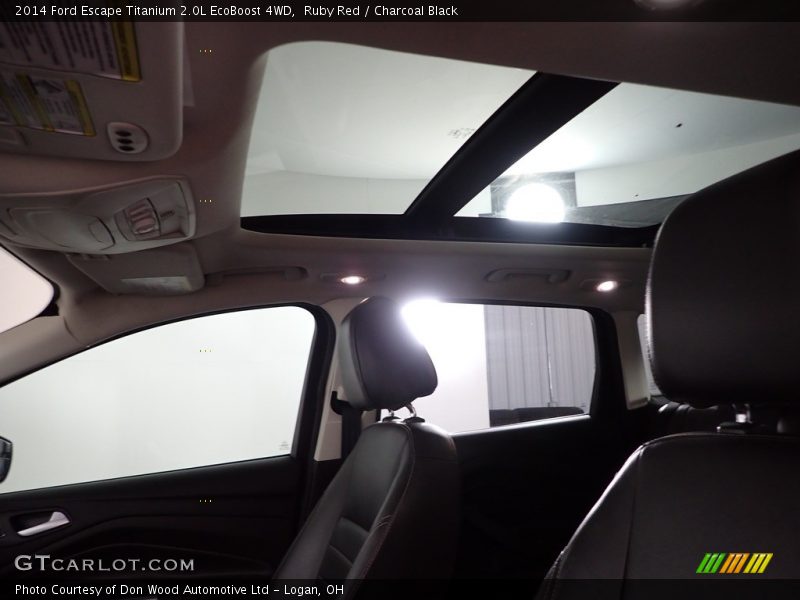 Ruby Red / Charcoal Black 2014 Ford Escape Titanium 2.0L EcoBoost 4WD