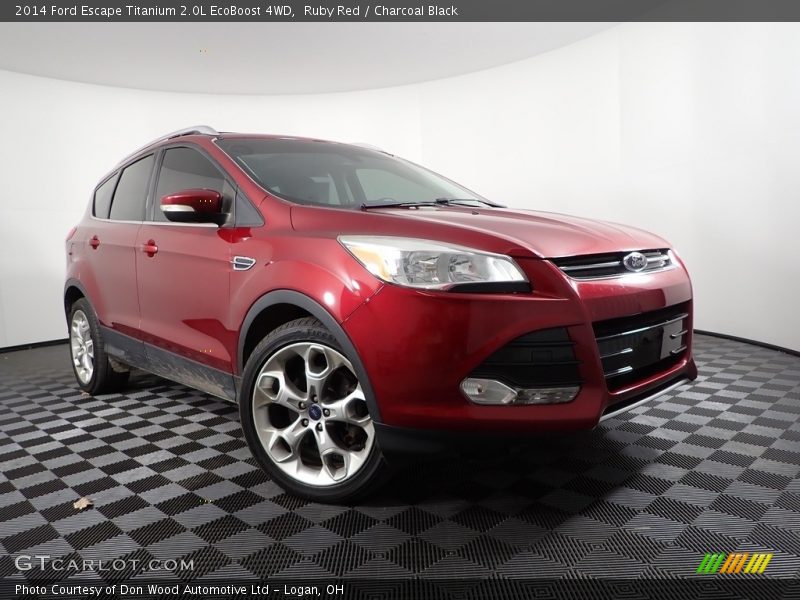 Ruby Red / Charcoal Black 2014 Ford Escape Titanium 2.0L EcoBoost 4WD