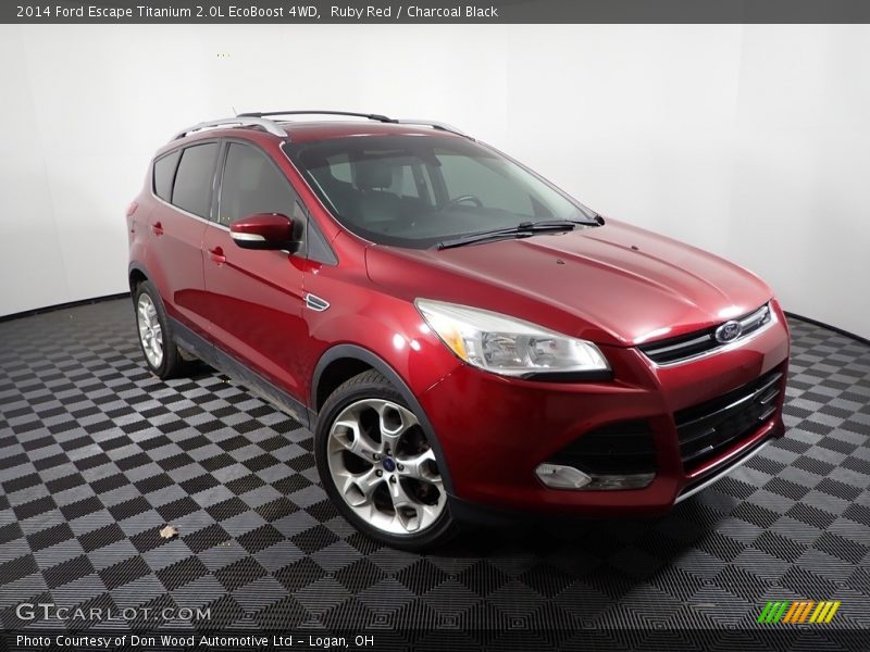 Ruby Red / Charcoal Black 2014 Ford Escape Titanium 2.0L EcoBoost 4WD