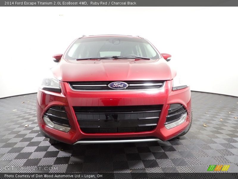 Ruby Red / Charcoal Black 2014 Ford Escape Titanium 2.0L EcoBoost 4WD