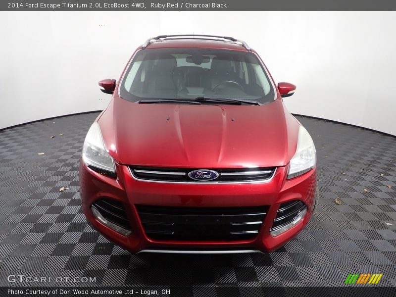 Ruby Red / Charcoal Black 2014 Ford Escape Titanium 2.0L EcoBoost 4WD