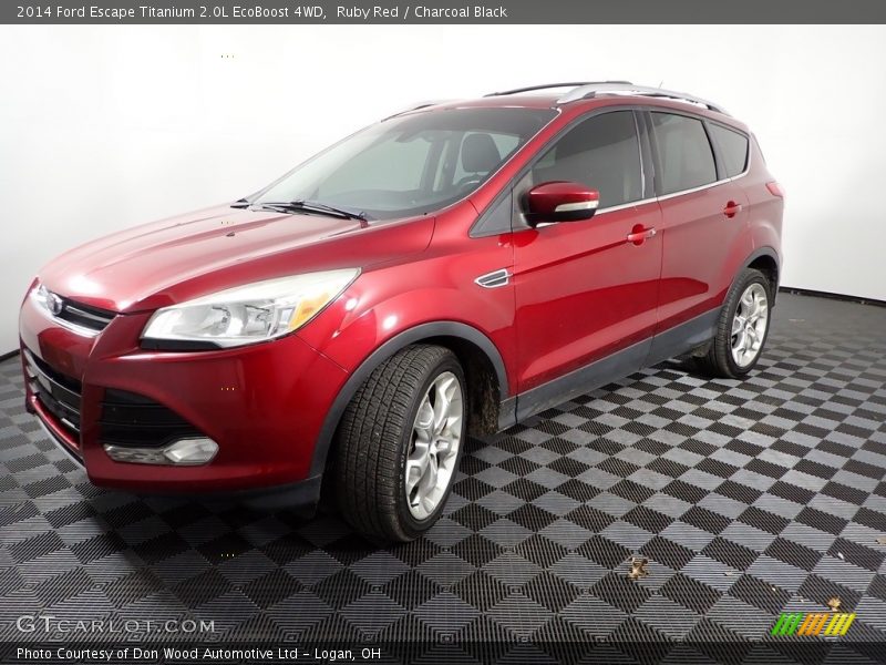 Ruby Red / Charcoal Black 2014 Ford Escape Titanium 2.0L EcoBoost 4WD