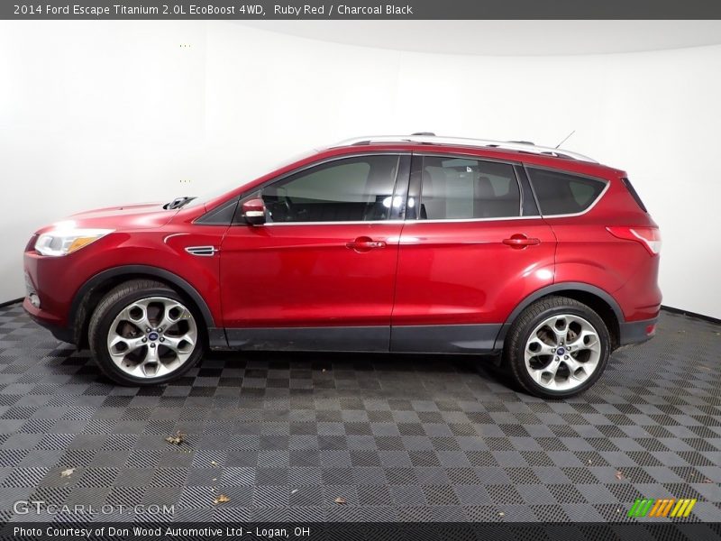 Ruby Red / Charcoal Black 2014 Ford Escape Titanium 2.0L EcoBoost 4WD