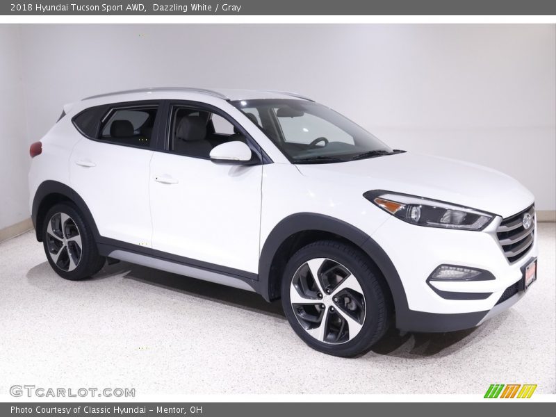 Dazzling White / Gray 2018 Hyundai Tucson Sport AWD