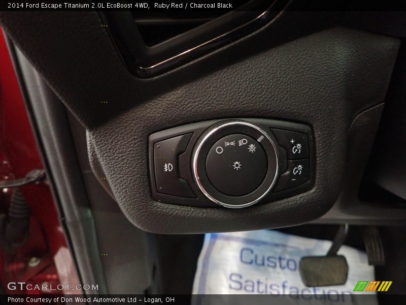 Ruby Red / Charcoal Black 2014 Ford Escape Titanium 2.0L EcoBoost 4WD