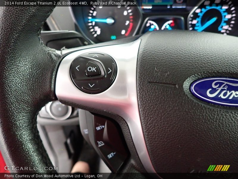 Ruby Red / Charcoal Black 2014 Ford Escape Titanium 2.0L EcoBoost 4WD
