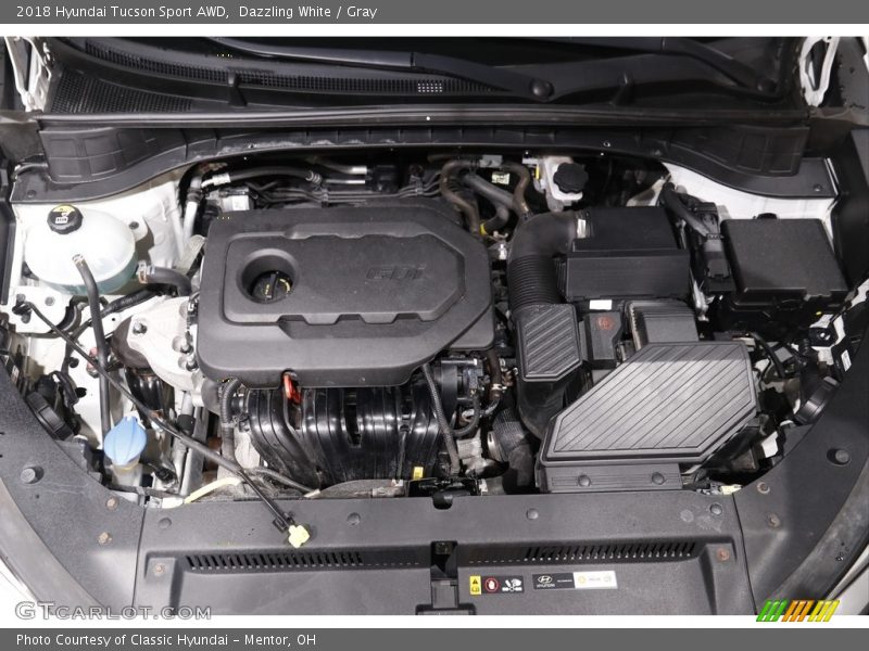 Dazzling White / Gray 2018 Hyundai Tucson Sport AWD