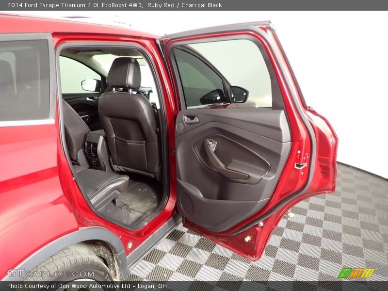 Ruby Red / Charcoal Black 2014 Ford Escape Titanium 2.0L EcoBoost 4WD
