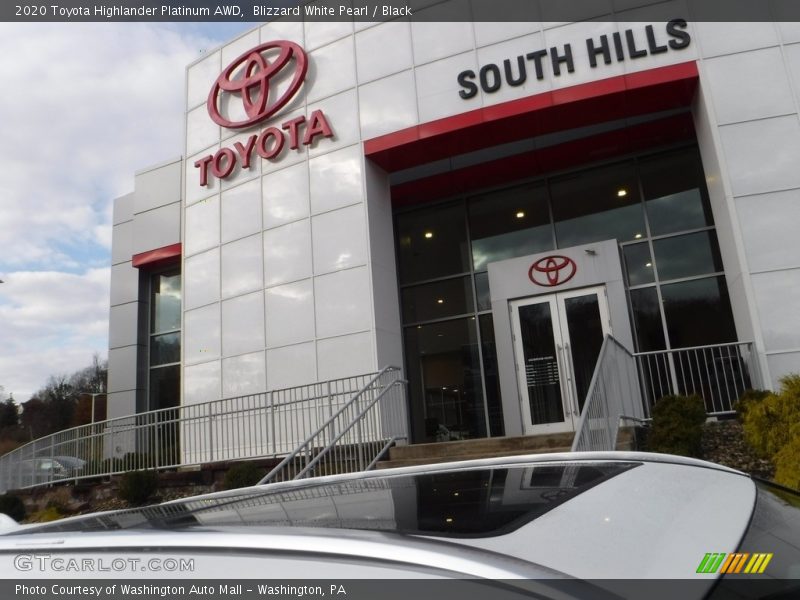 Blizzard White Pearl / Black 2020 Toyota Highlander Platinum AWD