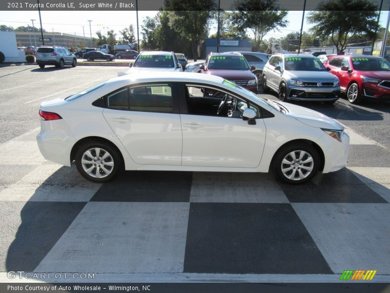 Super White / Black 2021 Toyota Corolla LE