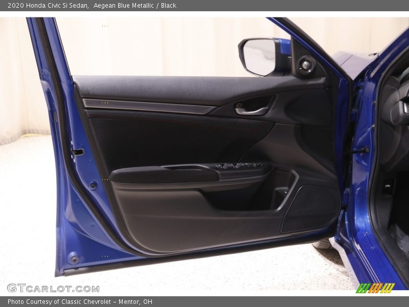 Aegean Blue Metallic / Black 2020 Honda Civic Si Sedan