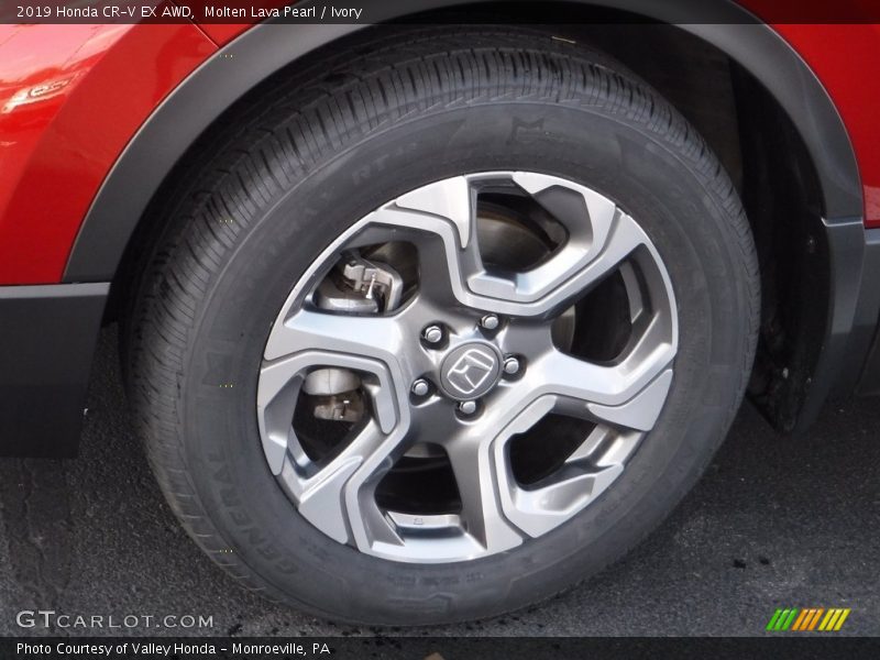 Molten Lava Pearl / Ivory 2019 Honda CR-V EX AWD