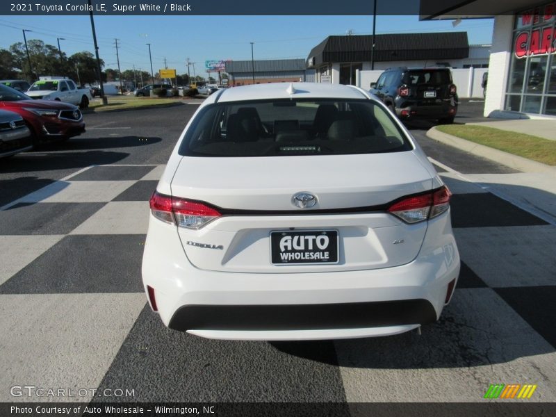 Super White / Black 2021 Toyota Corolla LE