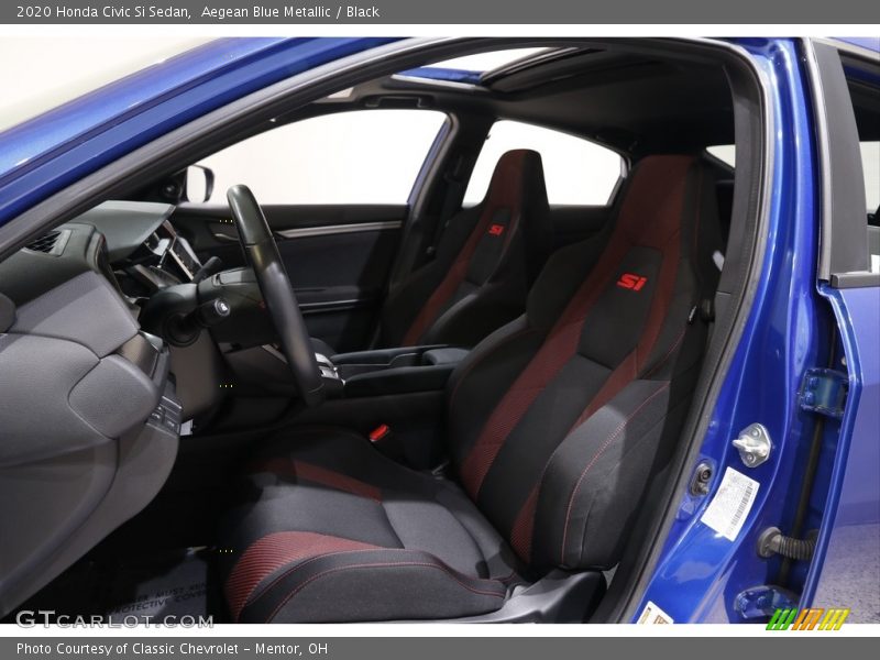 Aegean Blue Metallic / Black 2020 Honda Civic Si Sedan