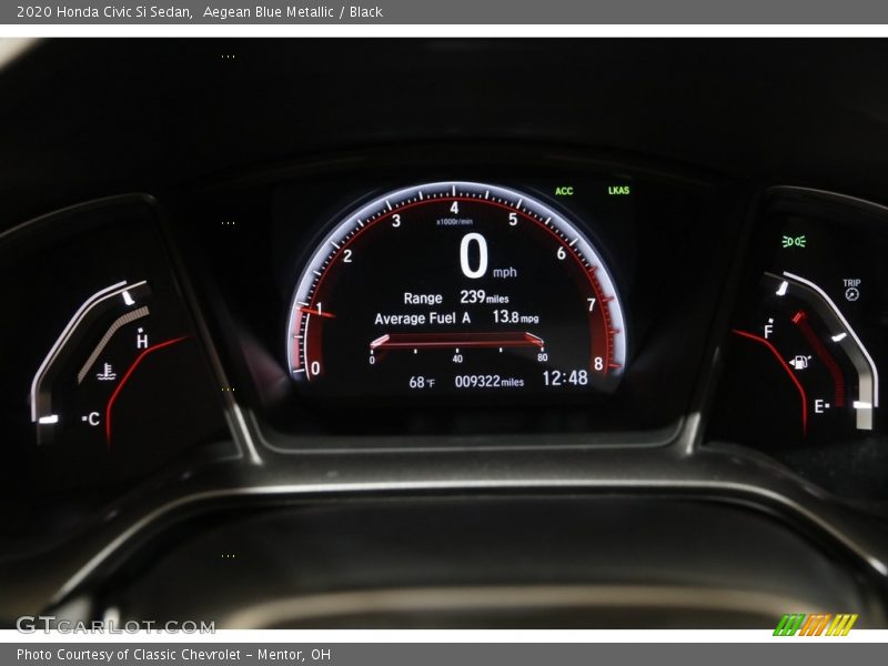 Aegean Blue Metallic / Black 2020 Honda Civic Si Sedan