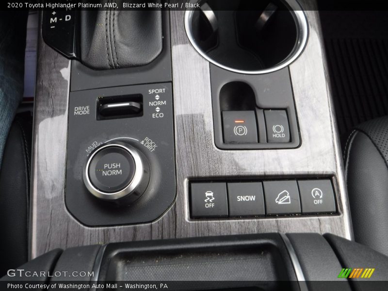 Blizzard White Pearl / Black 2020 Toyota Highlander Platinum AWD