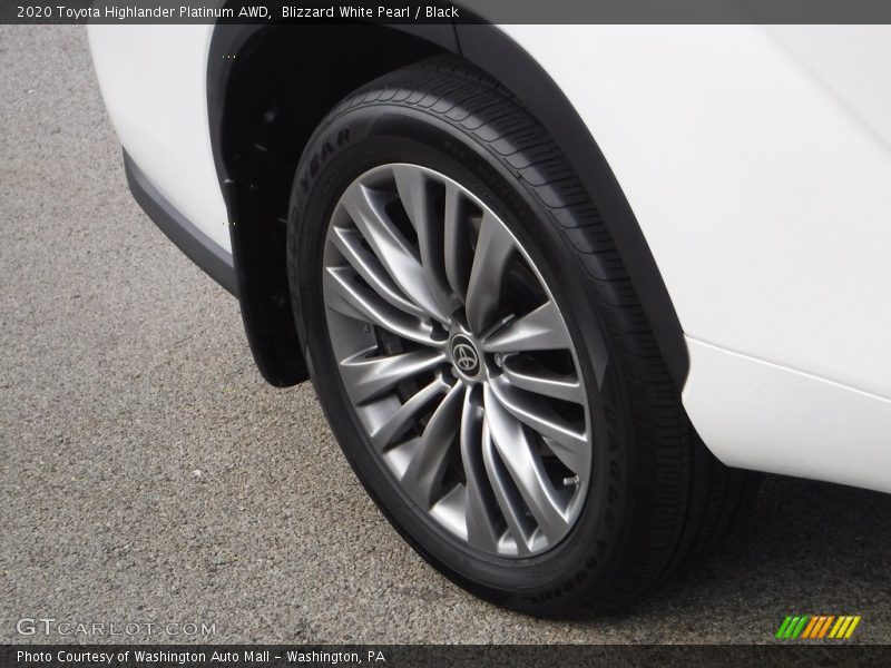 Blizzard White Pearl / Black 2020 Toyota Highlander Platinum AWD