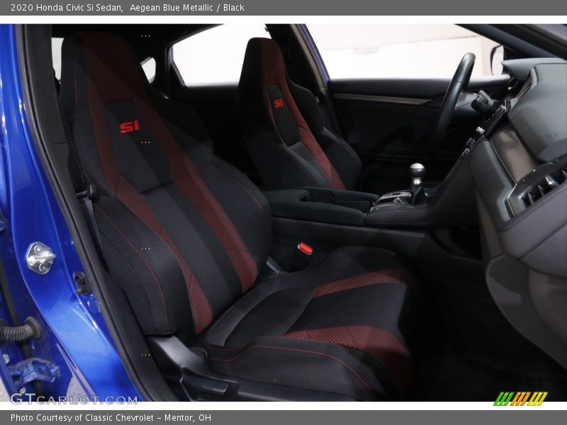 Aegean Blue Metallic / Black 2020 Honda Civic Si Sedan