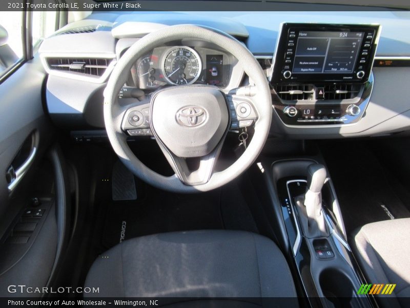 Super White / Black 2021 Toyota Corolla LE