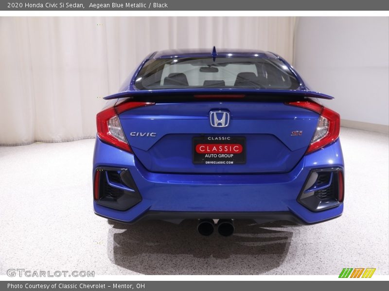Aegean Blue Metallic / Black 2020 Honda Civic Si Sedan