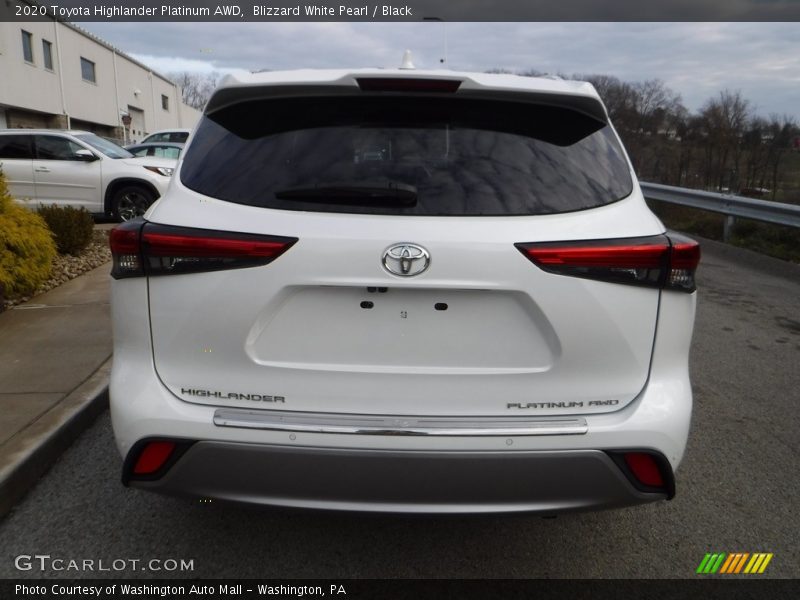 Blizzard White Pearl / Black 2020 Toyota Highlander Platinum AWD