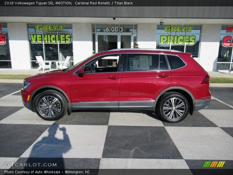Cardinal Red Metallic / Titan Black 2018 Volkswagen Tiguan SEL 4MOTION