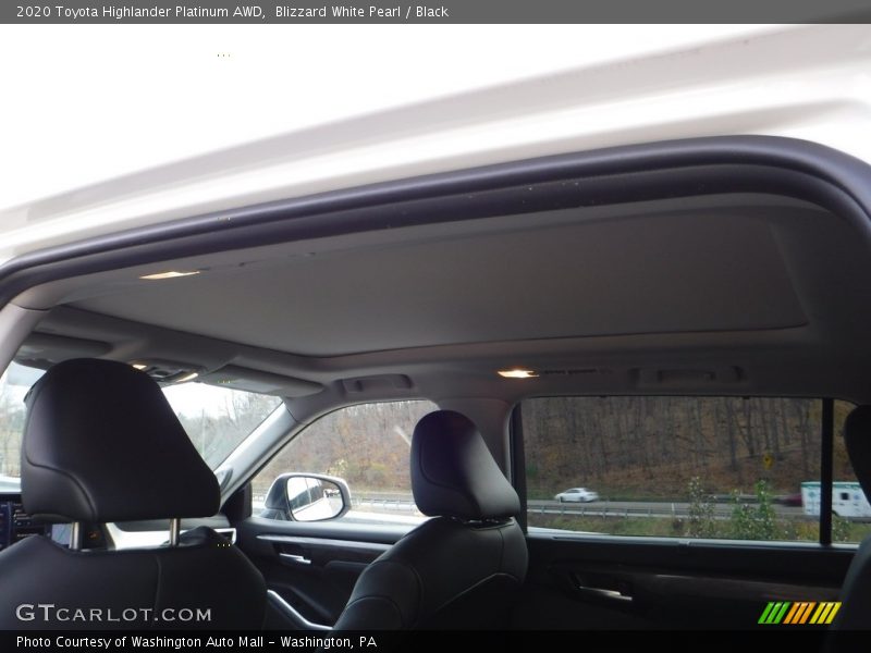 Blizzard White Pearl / Black 2020 Toyota Highlander Platinum AWD