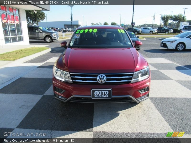 Cardinal Red Metallic / Titan Black 2018 Volkswagen Tiguan SEL 4MOTION