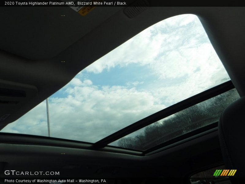 Blizzard White Pearl / Black 2020 Toyota Highlander Platinum AWD