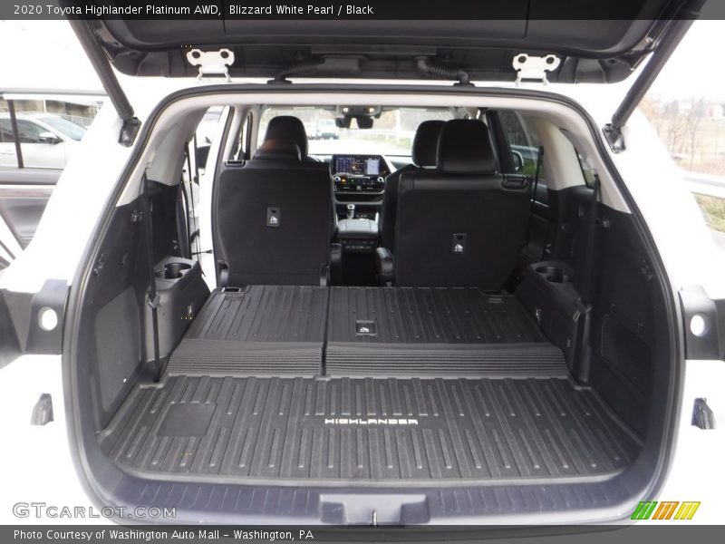 Blizzard White Pearl / Black 2020 Toyota Highlander Platinum AWD